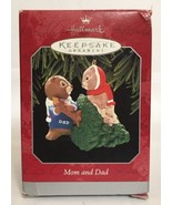 Hallmark Mom And Dad Beaver Christmas Ornament 1998 - £5.22 GBP
