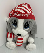 Dan Dee Sad Sam Honey 10&quot; Stuffed Plush Dog With Holiday Hat &amp; Scarf Vin... - $21.51