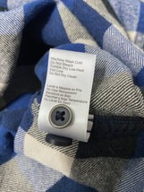 Jachs Blue White Mens Medium Shacket Heavy Flannel Buffalo Check Button Up - £14.95 GBP