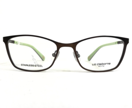 Liz Claiborne Petite Eyeglasses Frames L446 09Q Brown Green Full Rim 49-... - £36.59 GBP