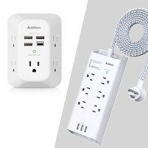 Usb Wall Charger, Surge Protector, 5 Outlet Extender With 4 Usb Charging... - £34.09 GBP