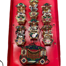 Mr Christmas Holiday Carousel 6 Horse 21 Carols Music Lights Box 1992 Pr... - £93.69 GBP