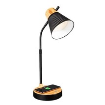 Ottlite 25 in. Black Wireless Charging LED Table Lamp With 3 Color Modes - £67.50 GBP