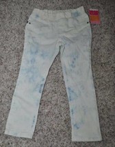 Girls Jeggings Sonoma Blue Tie Dye Lightweight Embellished Denim Jean Pants-sz 4 - £11.74 GBP