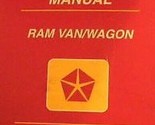 1997 Dodge RAM Van Wagon Service Réparation Atelier Manuel OEM Usine - $79.99