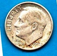 1962 D Roosevelt Dime - Silver Moderate Wear - £2.99 GBP