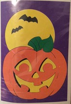 JACK O LANTERN PUMPKIN Halloween Appliqué Nylon Flag 28&quot; X 40&quot;. New In Pkg - $12.94