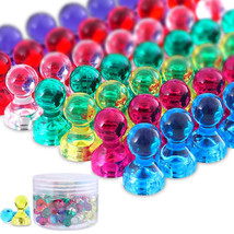 Push Pin Magnets, Office Fridge Magnets, 60 Pack 7 Assorted Color Strong... - £22.37 GBP