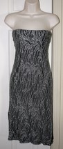Ladies Evolution Silver &amp; Black Silver/Black Stretchy Dress  Size Small - $31.81