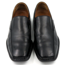 Rockport Men&#39;s Black Leather Loafers Shoes 10M Slip On EXCELLENT - £25.59 GBP