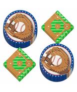 Baseball Party Play Ball Glove Paper Dinner Plates and Ball Diamond Lunc... - £13.41 GBP
