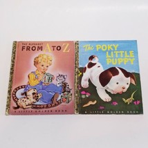 2 Vintage Little Golden Books: The Poky Little Puppy &amp; The Alphabet From A To Z* - £15.41 GBP
