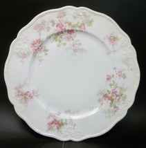 Antique CA Limoges Depose France Porcelain Pink Flowers Daisy Luncheon Plate - £11.80 GBP