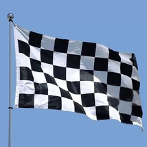 Black &amp; White Checkered Racing Flag Banner 3 ft x 5 ft NEW! - $9.98