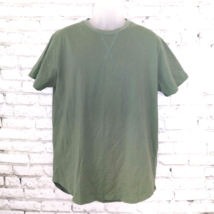 Kliegou T Shirt Mens XL Green 100% Cotton Hipster Hip Hop Longline Crewneck - $21.98