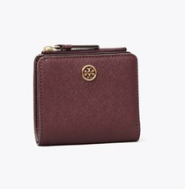 Tory Burch Robinson Mini Leather Wallet ~NWT~ Port - $126.72