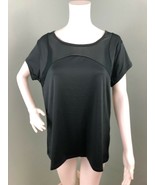 NWT Womens C&amp;C California S/S Dark Green Mesh Yoke Active Wear Top Sz XL - €16,03 EUR