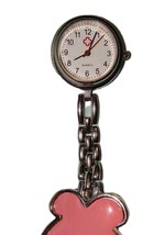 Pink Nurses Clip-On Watch Quartz New Battery! - $7.81