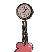 Pink Nurses Clip-On Watch Quartz New Battery! - $7.81