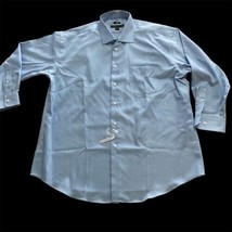 MENS PRONTO UOMO Long Sleeve Light BLUE Dress Button Up Shirt SIZE 18 32... - £15.14 GBP