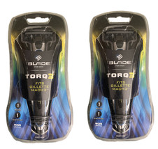 2 Pack Blade Torq3 Razor - Fits Gillette Mach 3 1 Razor + 1 Cartridge - $19.79