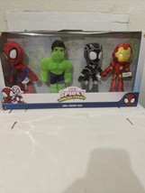 Spidey And His Amazing Friends Plush Hero Friends Pack Hulk Iron Man Panther - £22.41 GBP