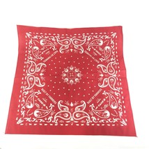 New Case Red &amp; White Bandana w Cows Built By Farmers Cow Border Corn Wheat - £15.63 GBP