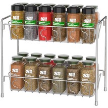 Simplehouseware 2-Tier Spice Rack Kitchen Organizer Countertop Shelf, Ch... - £20.36 GBP