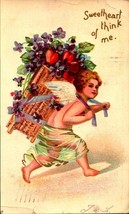 Valentine -SWEETHEART Think Of ME- International. Art 1909 Udb Postcard Bkc - £4.67 GBP