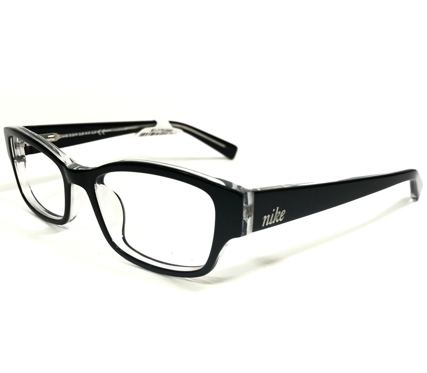 Primary image for Nike Kids Eyeglasses Frames 5527 001 Black Clear Rectangular Thick Rim 46-15-130