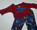 15&quot; doll clothes handmade pajama outfit American pride land of the free ... - $9.89