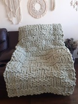 Chunky Chenille Hand Knit Super Soft Blanket |GIFT IDEA| Variety of Colors/Sizes - £45.89 GBP+