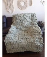 Chunky Chenille Hand Knit Super Soft Blanket |GIFT IDEA| Variety of Colo... - £45.04 GBP+