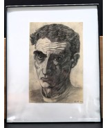Vtg Pencil Charcoal Drawing Sketch Portrait Signed By Artist Bob Dated 1952 - $49.10 CAD