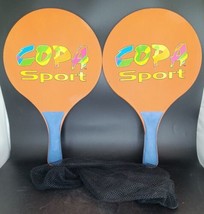 2 Copa Wood Pickleball Paddles With Net Mesh Carrying Bag, 18&quot;x9.5&quot; - $15.84