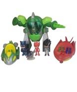 PJ Masks GEKKO TURBO MOVERS Green Tail Drill Vehicle Lot of figures Working - £22.70 GBP
