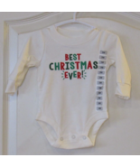 Carters 3 piece Long Sleeve Tee &amp; Pant Set &quot;Best Christmas Ever&quot; Baby Sz... - $13.10