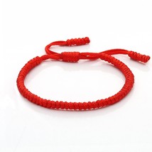 Red Bracelet Handmade Woven Lucky Rope Men Women Braided Bracelets Bangles Loyal - £7.91 GBP