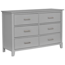 Dream On Me Universal Double Dresser In Pebble Grey With Six, Simple Assembly. - £311.90 GBP