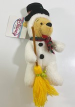 Disney Store Mini Bean Bag Snowman Winnie the Pooh 8&quot; Christmas - New Wi... - $9.74