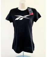 Reebok Women&#39;s Training Essentials Black/White Vector Graphic Tee Size: ... - $167.64 MXN