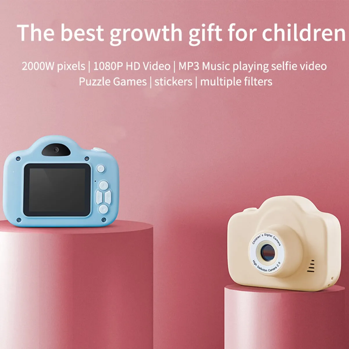 A 20 Megapixel A3 Children&#39;s Camera Mini Mini Slr Camera Cartoon Toy Digital - £22.03 GBP+