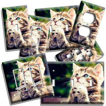 Cute Lucky Praying Kitty Pussy Cat Light Switch Outlet Plate Room Home Art Decor - £9.58 GBP+