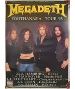 Megadeth Poster Youthanasia Tour Berlin Germany  March 22-April 4 1995 M... - $163.13 CAD