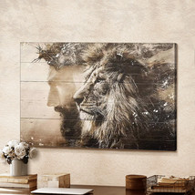 Jesus Canvas The Lion Of Judah Jesus Christ Canvas Wall Art Jesus Poster - £18.24 GBP+