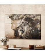 Jesus Canvas The Lion Of Judah Jesus Christ Canvas Wall Art Jesus Poster - £18.13 GBP+