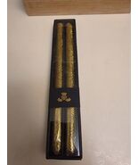 MacKenzie-Childs Glow SHIMMER GLITTER Taper Candles Dinner Set of 2 - $29.95