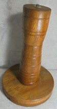 Lamp Base Stand Solid Wood Brown Screw on Top Use for Lamp or Crafts Ped... - $107.47 MXN