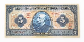1925 Brésil Cinco Mil Reis Note XF+ 5000 R$ Cinq Thousand Vrai Extra Fin... - $2,684.63 MXN