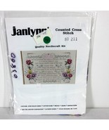 JANLYNN  80-211 &quot;MOM&quot; COUNTED CROSS STITCH KIT USA 1993 NEEDLECRAFT KIT ... - £21.80 GBP